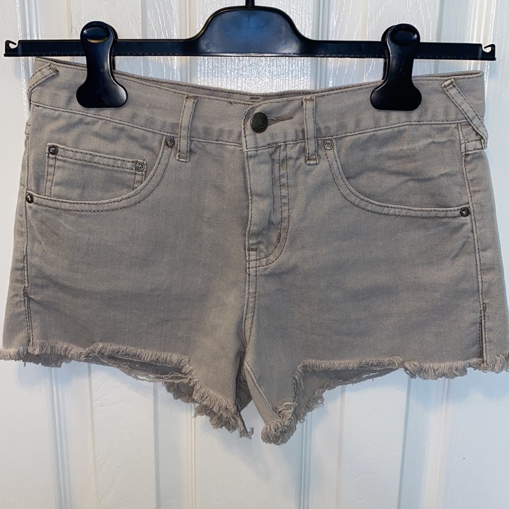 Free People Gray Denim Shorts - Picture 3 of 10